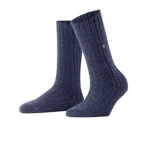 BURLINGTON Women's Ribbed Tweed Pattern Socks Women BLUE Socks & Tights